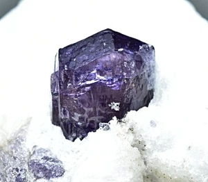 Fluorescent Terminated Purple Scapolite Crystals Specimen 57 Gram - Picture 1 of 9
