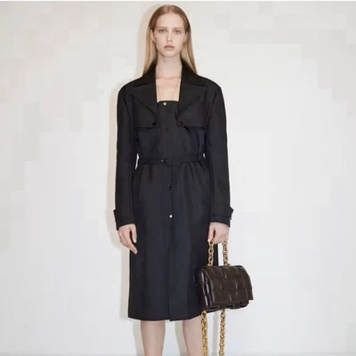Gabardina negra Bottega Veneta pre otoño 2020 nueva con etiquetas talla 34 Foto 1 de 4