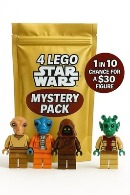 4 LEGO Star Wars Alien Minifigures Mystery Pack – Authentic Collectible Set - Image 1 of 2