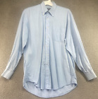 Cafe Coton Men's Light Blue Long Sleeve Button Down Dress Shirt Size Large