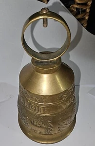 Vintage Brass Bell. Latin WordsBrass - Picture 1 of 3
