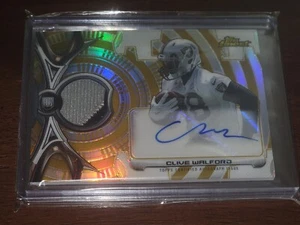 2015 Clive Walford Finest Patch Autograph Gold Refractor RPA Raiders 57/99 - Picture 1 of 1