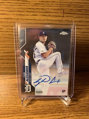 2020 Topps Chrome Tyler Alexander Rookie Autograph RC Auto #RA-TA Detroit Tigers - Image 1 of 2