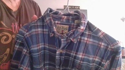 Red Head Brand Flannel Plaid S Shirt Long Sleeve Button-Up Collared Good Cond - Image 1 of 4