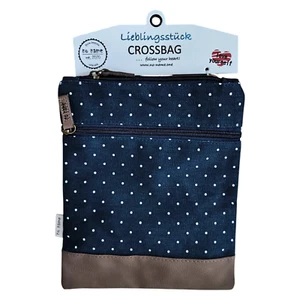 Lieblingsstück By No Name Crossbag Canvas Damen Tasche Navy Gepunktet NEU - Bild 1 von 2