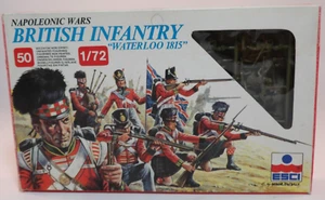 ESCI 215 Napoleonic Waterloo British Infantry 50 Plastic Soldiers New In Box - Picture 1 of 5
