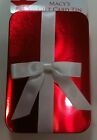 BULQ Lot 6 Tin Box Gift Card Jewlery Holder Red Metal White Bow Christmas NWT 