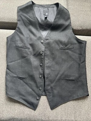 J Ferrar JF Vest Men's Medium Charcoal Gray Modern Fit FAST Shipping - Image 1 of 3