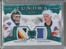 2011 Upper Deck Artifacts Green /50 Miikka Kiprusoff Jay Bouwmeester Dual Patch