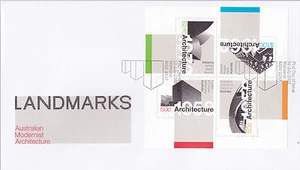 Landmarks Australian Modernist Architecture 2007 (mini hoja) FDC - Wallsend PMK - Imagen 1 de 1