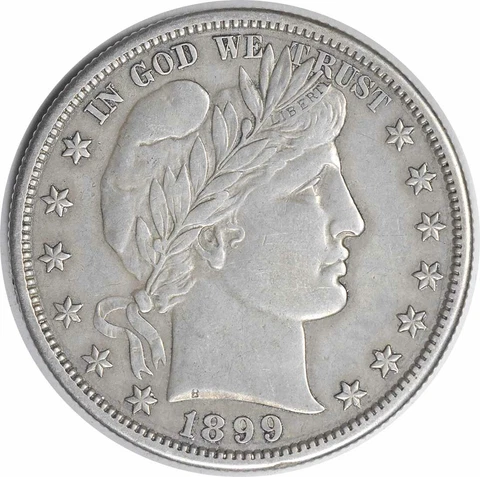 1899-S Barber Silver Half Dollar AU Uncertified #1113 Cover