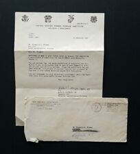 Post WW2 1946 US Armed Forces Letter & Envelope Ref: Auto Mechanics Certificate 