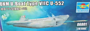 TRUMPETER 06801 DKM U-BOOT TYP VIIC U-552 + EDUARD 8,8 CM BORDGESCHÜTZ KIT 1:48 - Bild 1 von 15