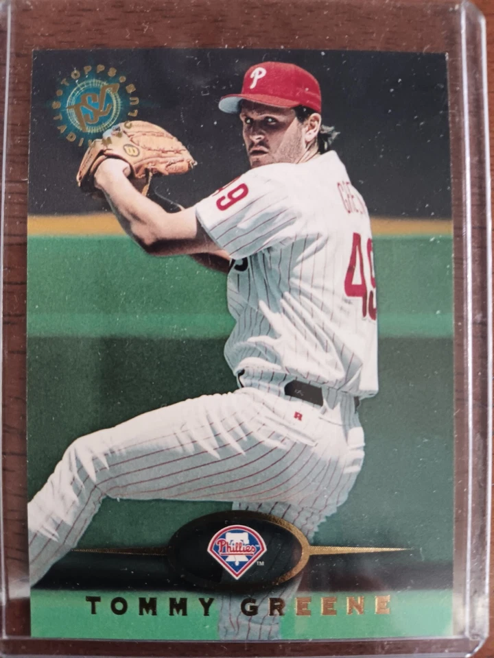 TOMMY GREENE PHILADELPHIA PHILLIES 1995 TOPPS STADIUM CLUB BASEBALL CARD #356 - Image 1 of 1