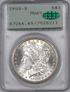 1900-O Morgan Silver Dollar Gem Rattler Holder / S$1 / PCGS MS65 *CAC* - Picture 1 of 2