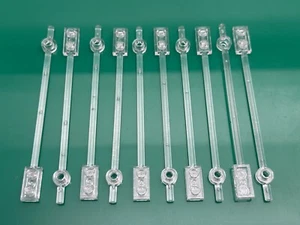 LEGO Bar 1 x 12 With 1 x 2 Plate, Clear Transparent From 99784, 10 Pieces - Picture 1 of 10