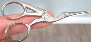 STORK OR CRANE BIRD SHAPED SMALL BEAUTIFUL Demco Italy SEWING SCISSORS 3 1/2 '' - Picture 1 of 6