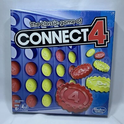 The Classic Game of Connect 4 Ages 6 & Up 2 Players Hasbro Gaming New Sealed - Image 1 of 4