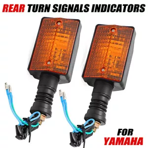 Pair Rear Turn Signals for YAMAHA XT 350 550 600 DT 80 125 RD 350 500 Indicators - Picture 1 of 11