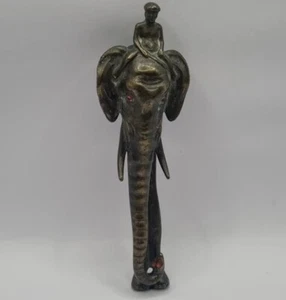 Türklopfer Elefant aus Bronze mit schöner Vintage Patina 18 cm - Bild 1 von 6