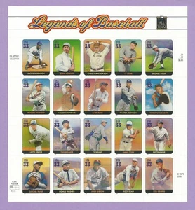 3408  US ...Legends of Baseball.. .Never Hinged Sheet issued year 2000 - Picture 1 of 2