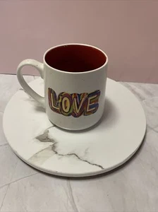 Taza/taza grande de cerámica para café/té EttaVee "LOVE" 20 OZ - Imagen 1 de 9
