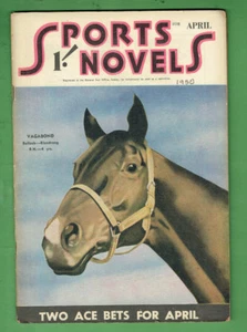 #WW. SPORTS NOVELS MAGAZINE, APRIL 1950, HORSE RACING COVER - Bild 1 von 2