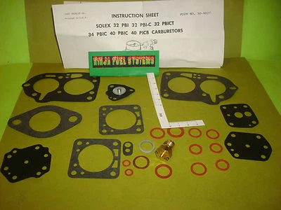 KIT RECONSTRUCCIÓN CARBURADOR SOLEX SIMCA 4CYL 1951-1967 52 53 54 55 56 57 58 59 60 61 Foto 1 de 4