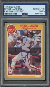 1985 Fleer REGGIE JACKSON signed card #639 (Angels - autograph) HOF - PSA/DNA - Picture 1 of 1