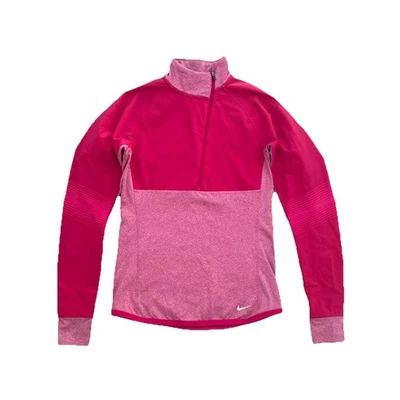 Nike Therma Fit Rosa Correr Media Cremallera Pullover Reflectante Agujeros para los Pulgares Para Mujer’s S Foto 1 de 4