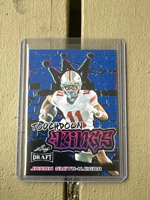 JAXON SMITH NJIGBA 💎 2023 Leaf Draft TOUCHDOWN KINGS BLUE RC #97 OHIO STATE  - Image 1 of 2