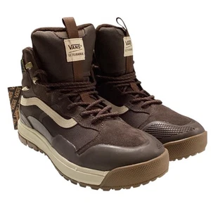 Vans Boots Men 10.5 Brown Ultrarange EXO Hi MTE 2 Suede Lace Up Rubber NEW - Picture 1 of 9
