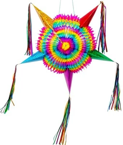 Celly Party Mexican Star Pinata,Festive Rainbow Pinatas Party Decorations,32 ... - Picture 1 of 8