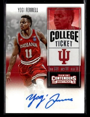 2016 Panini Contenders Draft Picks #168 Yogi Ferrell College Ticket Autographs - Image 1 of 2