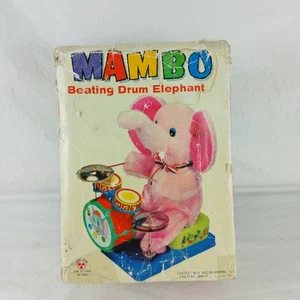 Vintage Son Ai Toys SA-140C Mambo schlagende Trommel Elefant Spielzeug SIEHE BESCHREIBUNG - Bild 1 von 16