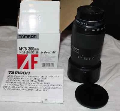 Tamron AF 75-300mm F4-5.6 LD Tele-Macro Lens for Pentax-AF 672D. - Image 1 of 2