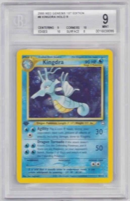 KINGDRA 1ST EDITION NEO GEN HOLO #8 SWIRL! POKEMON BGS #0016838099  MINT 9  2000 - Image 1 of 2