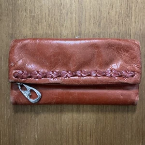 Cartera Brighton Cuero Rojo Marrón Triple Bonita Almacenamiento Cierre Magnético - Imagen 1 de 6