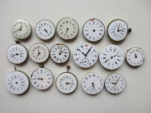 Movimientos de reloj de bolsillo con esferas esmaltadas - ø 23,5 a 30 mm - para piezas - Imagen 1 de 6