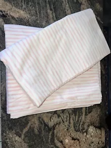 STAMATTINA ROSA Y BLANCO SÁBANA PLANA Y BUFANDA ~ TELA EURO ORG $235 - Imagen 1 de 5