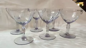 Vintage 6 Depressione Elegante Crepuscolare Parfait Martini Acquaforte a Mano Fiori Nonna Chic - Foto 1 di 10
