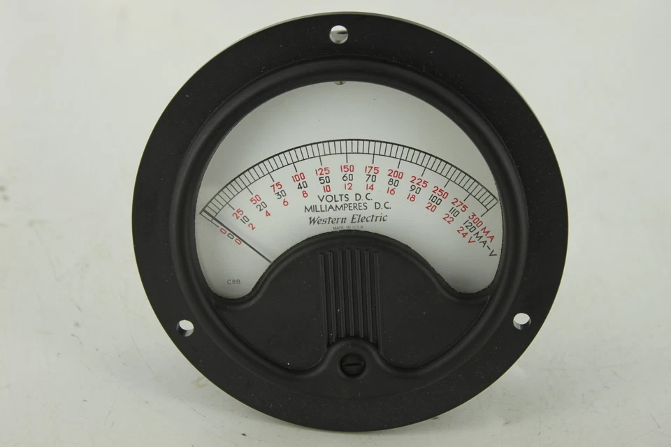 Pantalla calibre 0-300 miliamperios Western Electric 34157 DC 0-24 voltios Foto 1 de 1