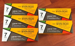 PAON SEVEN-EIGHT CREAM TYPE HAIR COLOR SOFT BLACK #7 - Lot of 5 - Picture 1 of 1