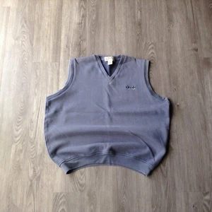 Vintage 90er Izod Golf Pullover Weste Herren L blau ärmellos V-Ausschnitt USA bestickt - Bild 1 von 5