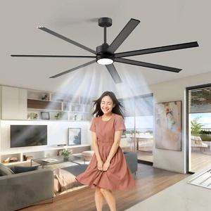 72in Large Ceiling Fan Light Remote 7 Aluminum Blades High CFM DC Motor Fan - Picture 1 of 11