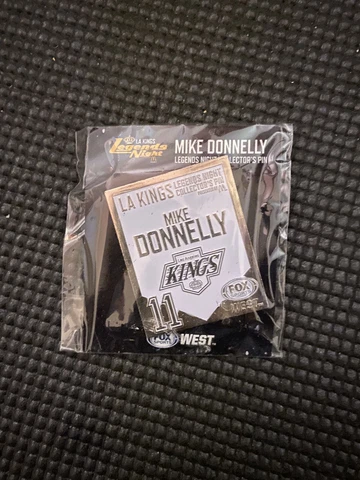 LA KIngs Fox Sports West Mike Donnelly Legends Night Collectors Pin, New In Bag! Cover