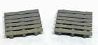 TWO (2) PALLETS O On30 1:48 Model Railroad or Diorama Painted Figure FRA1162
