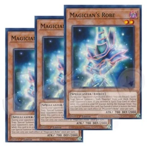 Yugioh - Magician's Robe x 3 - 1st Edition LP - Plus Free Holographic Card - Picture 1 of 1