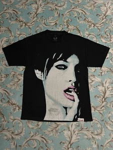 CAMISETA VINTAGE DIAMOND SUPPLY CO ANGELINA JOLIE (GRANDE) (NEGRA) ROGUE STATUS - Imagen 1 de 14