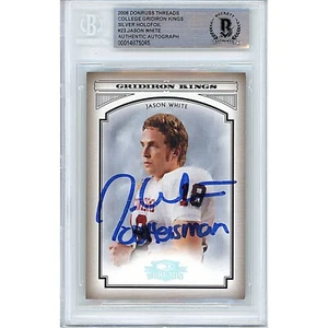 Jason White Signed 2006 Donruss Gridiron Kings GK23 Card AUTO Beckett OU Sooners - Picture 1 of 5